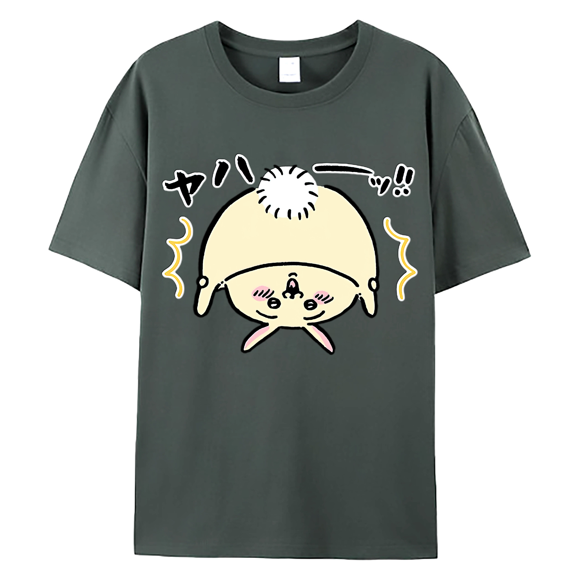 （画像用） ちいかわ うさぎ Chii-kawa usagi 綿100％ メンズ半袖Tシャツ｜肌触りやわらか＆通気性